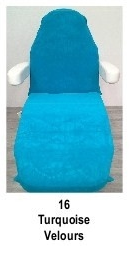 turquoise_ Tabouret zadelzit hoes Maxi  VELOURS