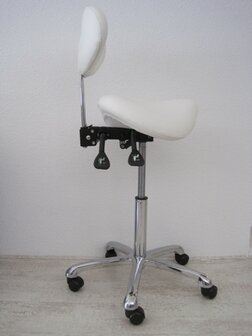 luxe tabouret met rug en hoogte verstelling