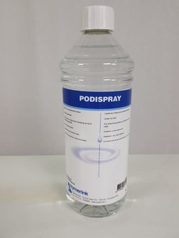 Podispray is een vloeistof voor de spraytechniek en direct klaar voor gebruik.