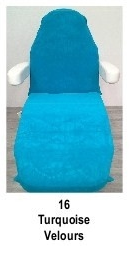 turquoise_Universele stoelhoes geschikt voor de meeste behandelstoelen